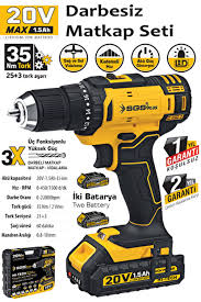 SGS5249 AKÜLÜ VİDALAMA SETİ 20 VOLT (1.5Ah)